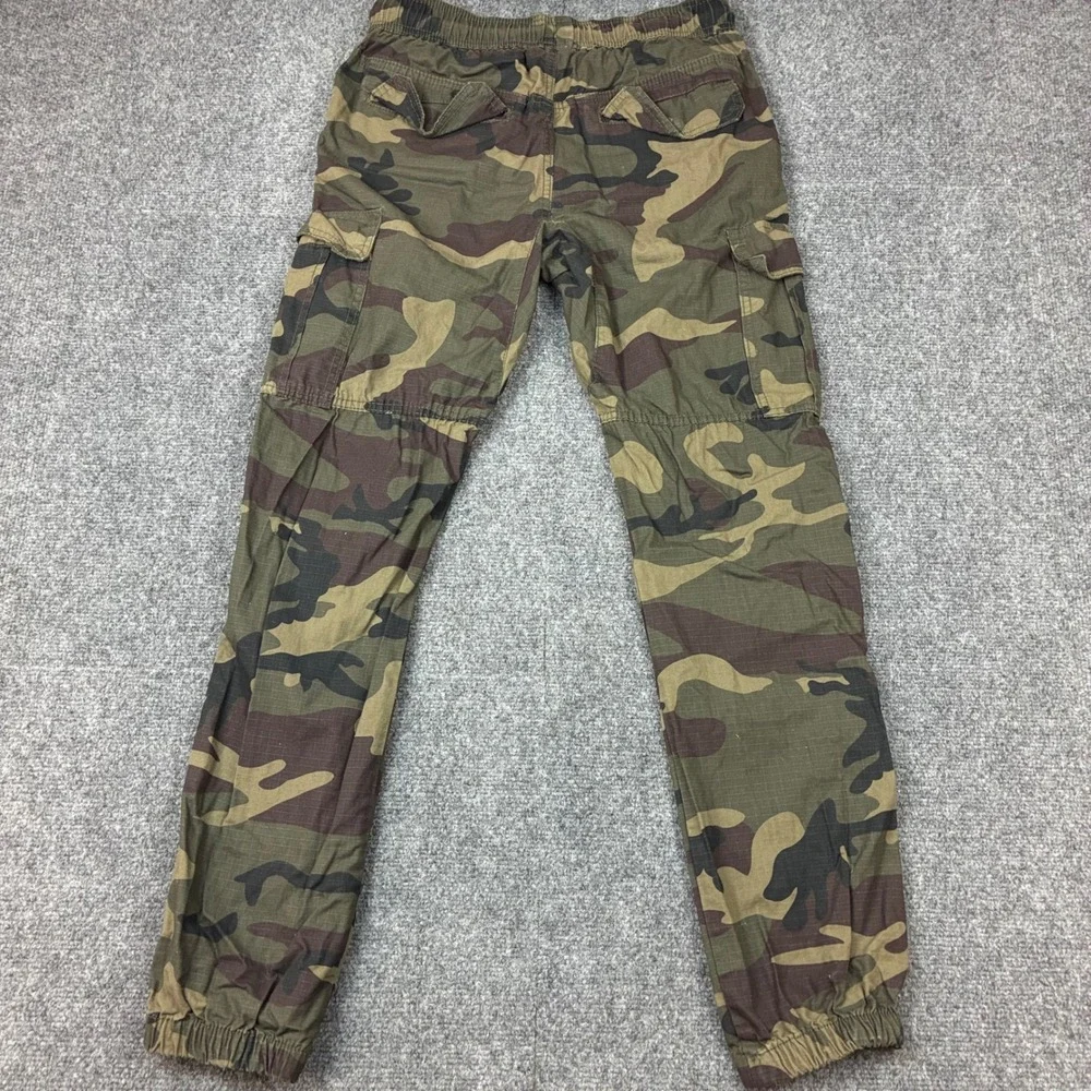 CSG Mens Size Medium 30x30 Camo Ripstop Cargo Jogger Pants Green Brown